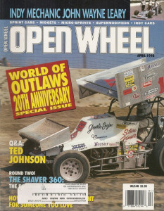OPEN WHEEL 1998 APR - JOHN WAYNE LEARY, WORLD OF OUTLAWS PHOTO HISTORY